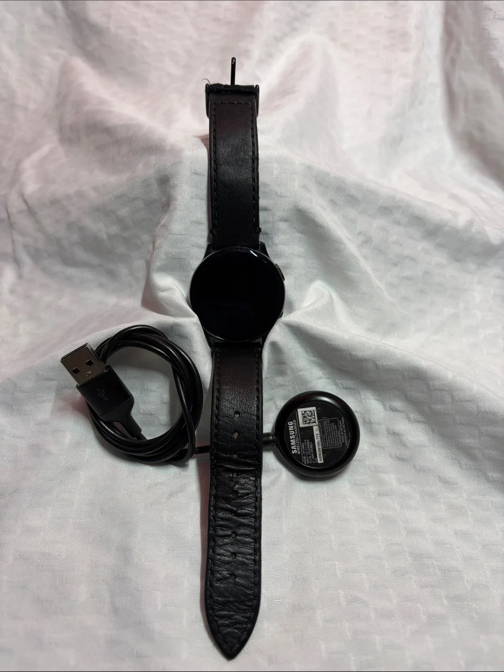 Samsung Galaxy Active2 Black Leather Strap Smartwatch